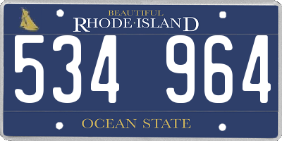 RI license plate 534964