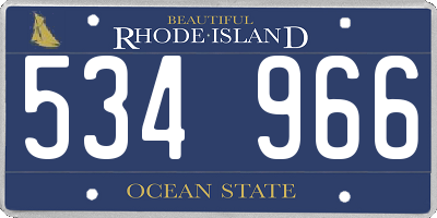 RI license plate 534966