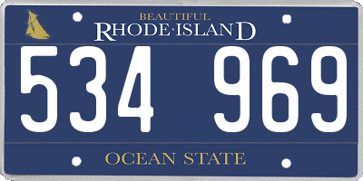 RI license plate 534969