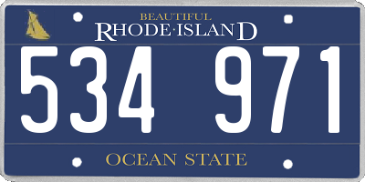 RI license plate 534971