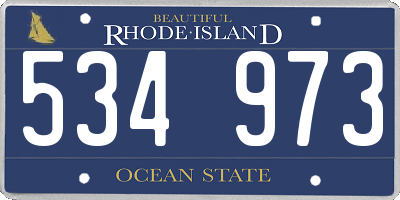 RI license plate 534973