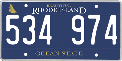 RI license plate 534974