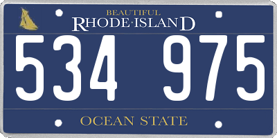 RI license plate 534975