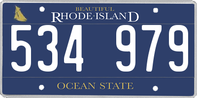 RI license plate 534979