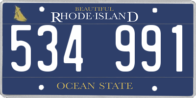 RI license plate 534991