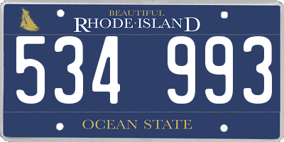 RI license plate 534993
