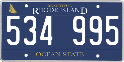 RI license plate 534995