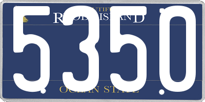 RI license plate 5350