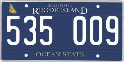 RI license plate 535009