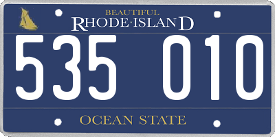 RI license plate 535010