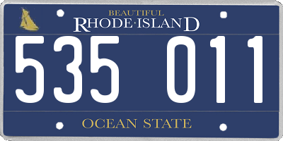 RI license plate 535011