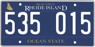 RI license plate 535015