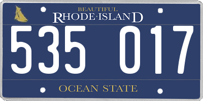 RI license plate 535017