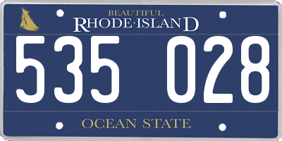 RI license plate 535028
