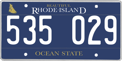 RI license plate 535029