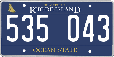 RI license plate 535043