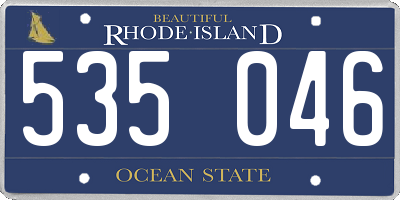 RI license plate 535046