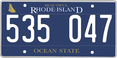RI license plate 535047