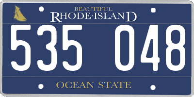 RI license plate 535048
