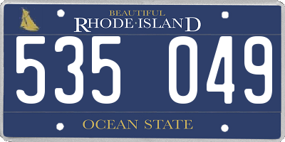 RI license plate 535049