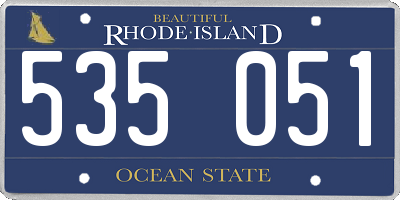 RI license plate 535051