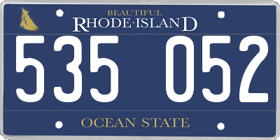 RI license plate 535052