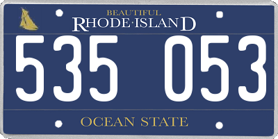 RI license plate 535053