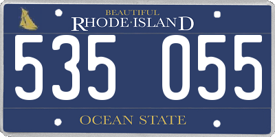 RI license plate 535055