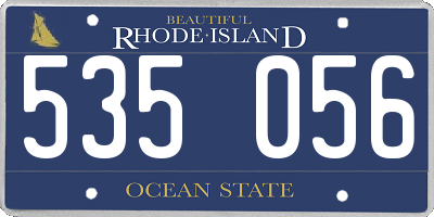 RI license plate 535056