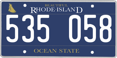 RI license plate 535058