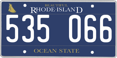 RI license plate 535066