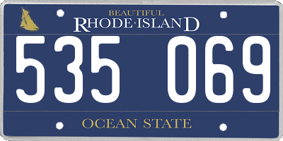 RI license plate 535069