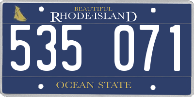 RI license plate 535071