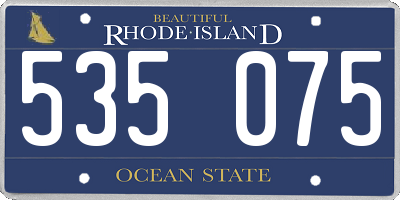 RI license plate 535075