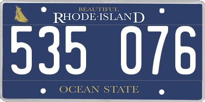 RI license plate 535076
