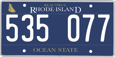 RI license plate 535077