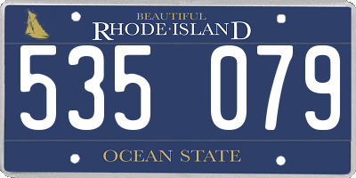 RI license plate 535079