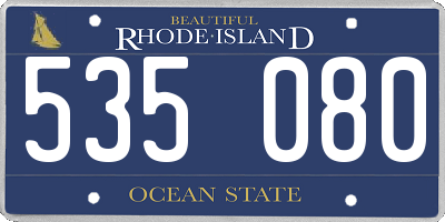 RI license plate 535080