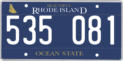 RI license plate 535081