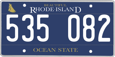 RI license plate 535082