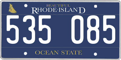 RI license plate 535085