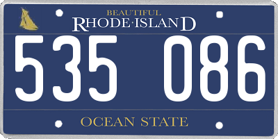 RI license plate 535086