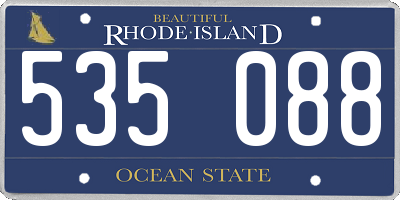 RI license plate 535088
