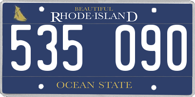 RI license plate 535090