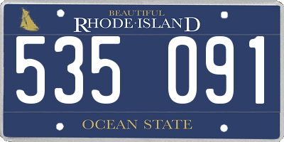 RI license plate 535091