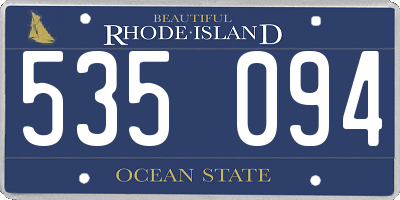 RI license plate 535094