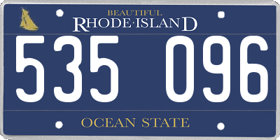 RI license plate 535096