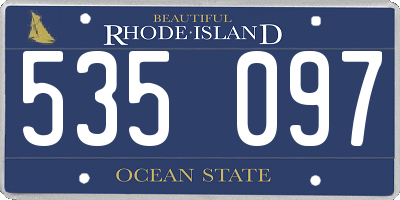 RI license plate 535097