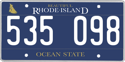 RI license plate 535098