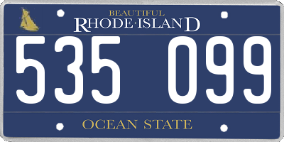 RI license plate 535099